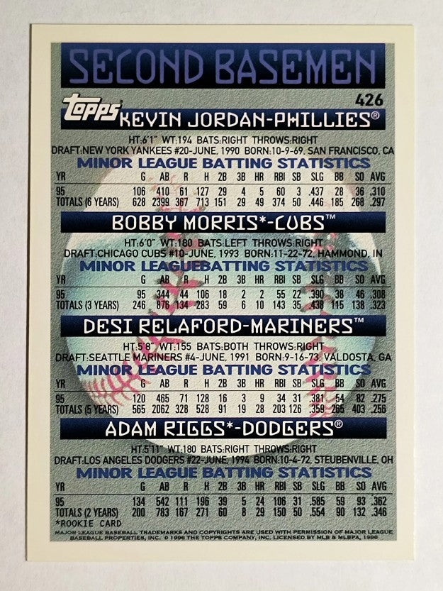 1996 Topps #426 Adam Riggs RC