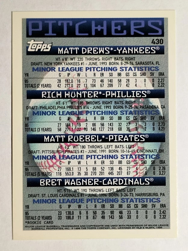 1996 Topps #430 Rich Hunter RC