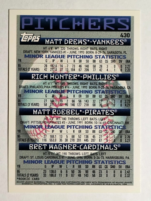1996 Topps #430 Rich Hunter RC