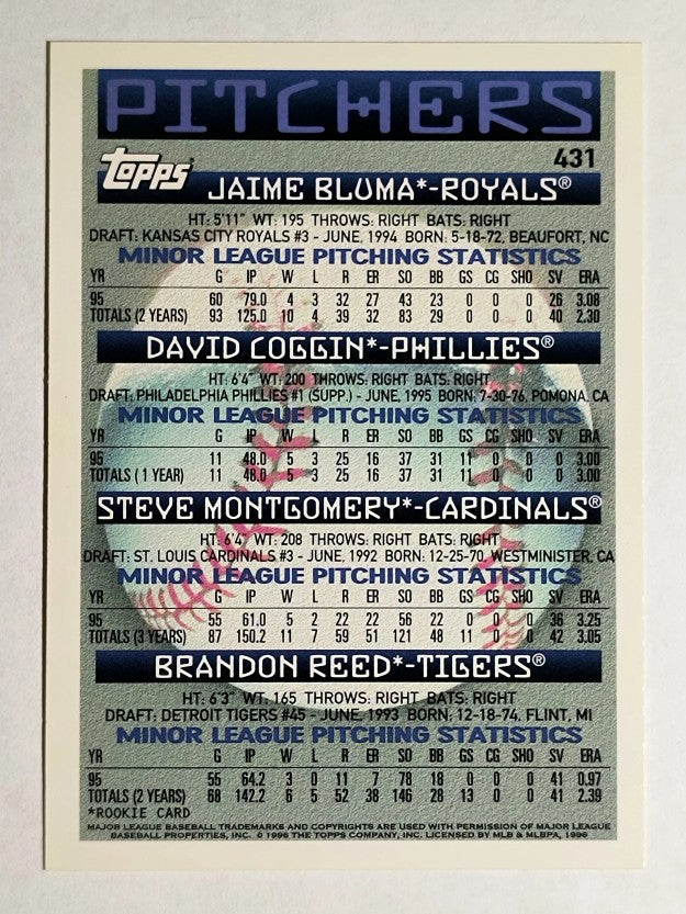 1996 Topps #431 Dave Coggin RC