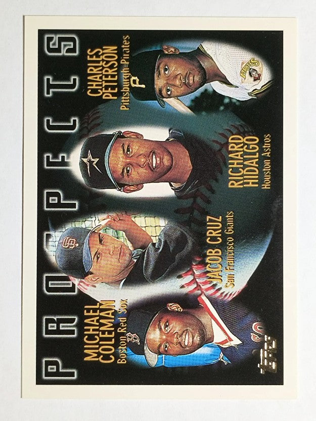 1996 Topps #438 Michael Coleman RC/Jacob Cruz/Richard Hidalgo/Charles Peterson