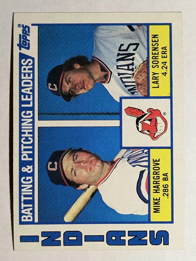 1984 Topps #546 Indians TL/Mike Hargrove/Lary Sorensen