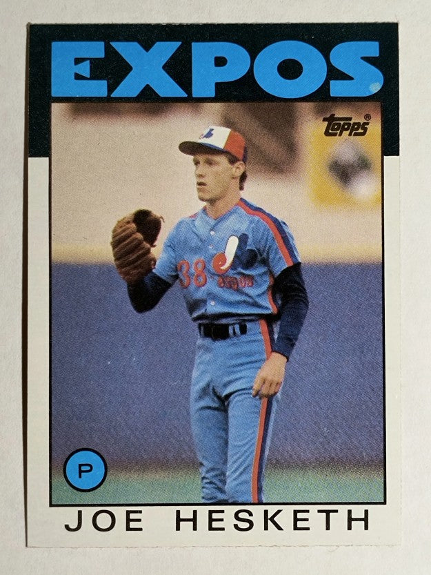 1986 Topps #472 Joe Hesketh