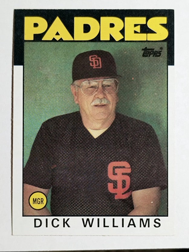 1986 Topps #681 Dick Williams MG