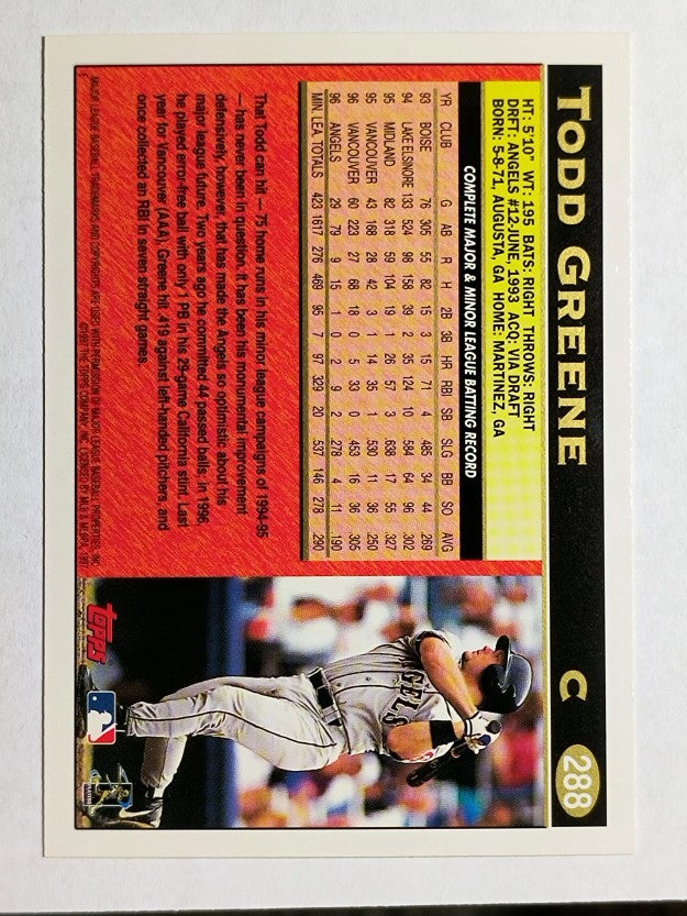1997 Topps #288 Todd Greene