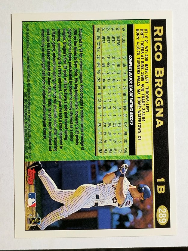 1997 Topps #289 Rico Brogna