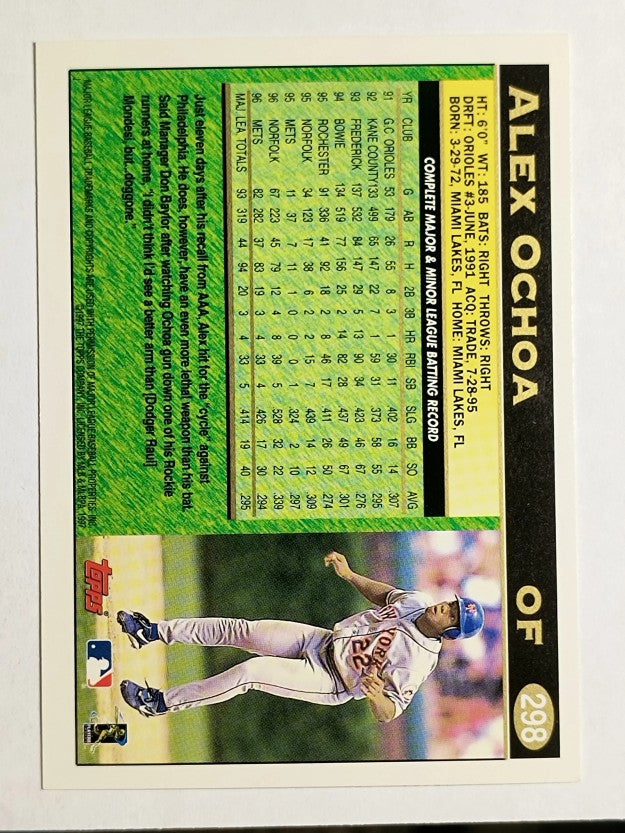 1997 Topps #298 Alex Ochoa