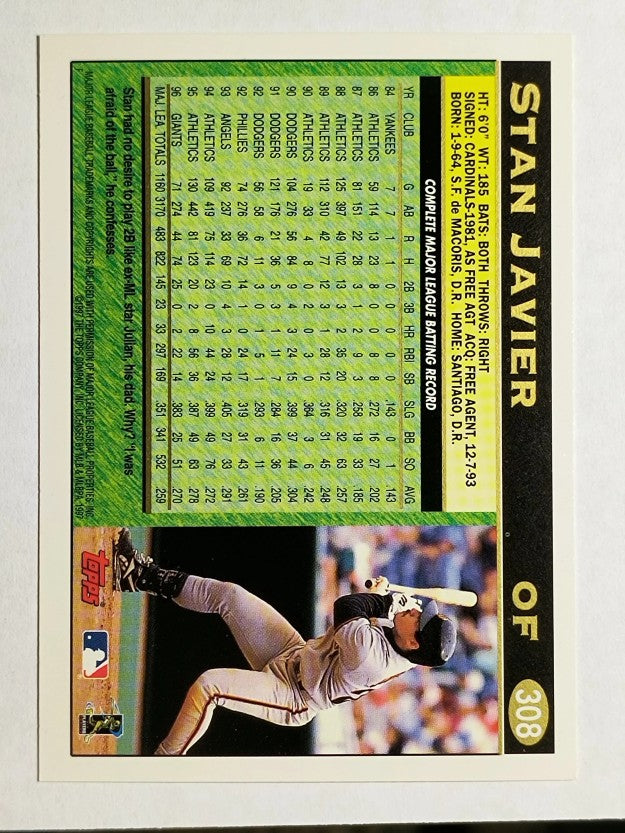 1997 Topps #308 Stan Javier