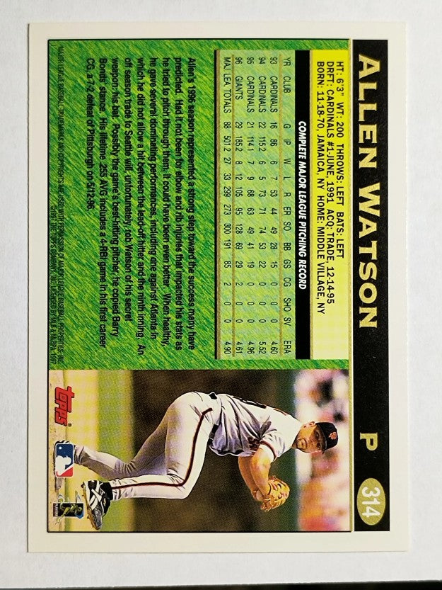 1997 Topps #314 Allen Watson