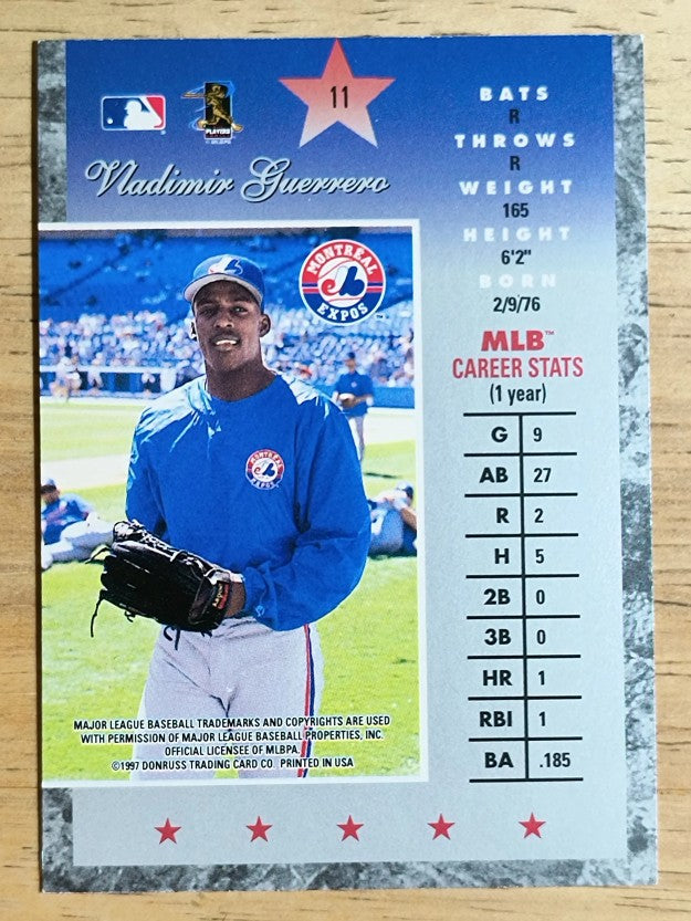 1997 Donruss Elite #11 Vladimir Guerrero
