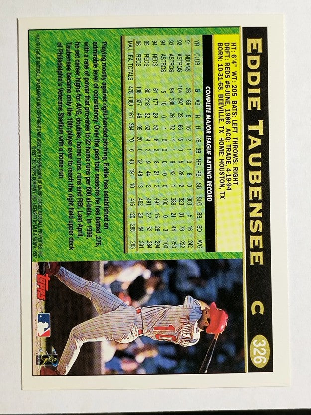 1997 Topps #326 Eddie Taubensee