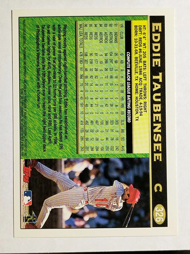 1997 Topps #326 Eddie Taubensee