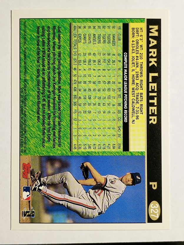 1997 Topps #327 Mark Leiter