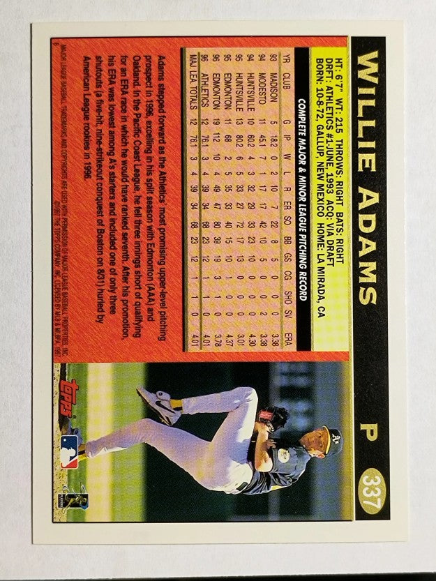 1997 Topps #337 Willie Adams