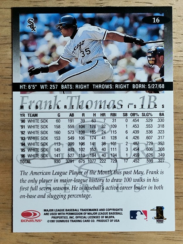 1997 Donruss Signature #16 Frank Thomas