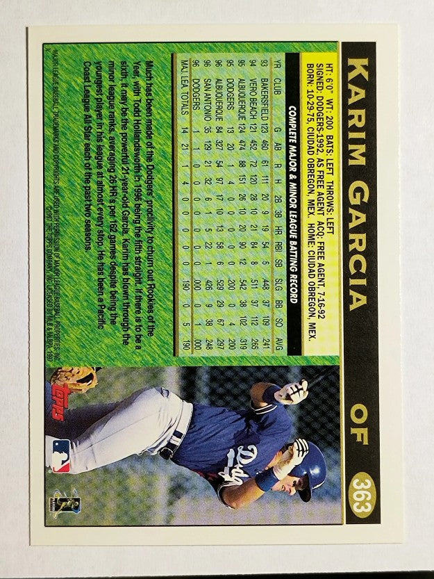 1997 Topps #363 Karim Garcia