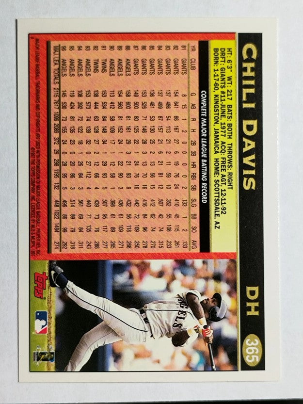 1997 Topps #365 Chili Davis