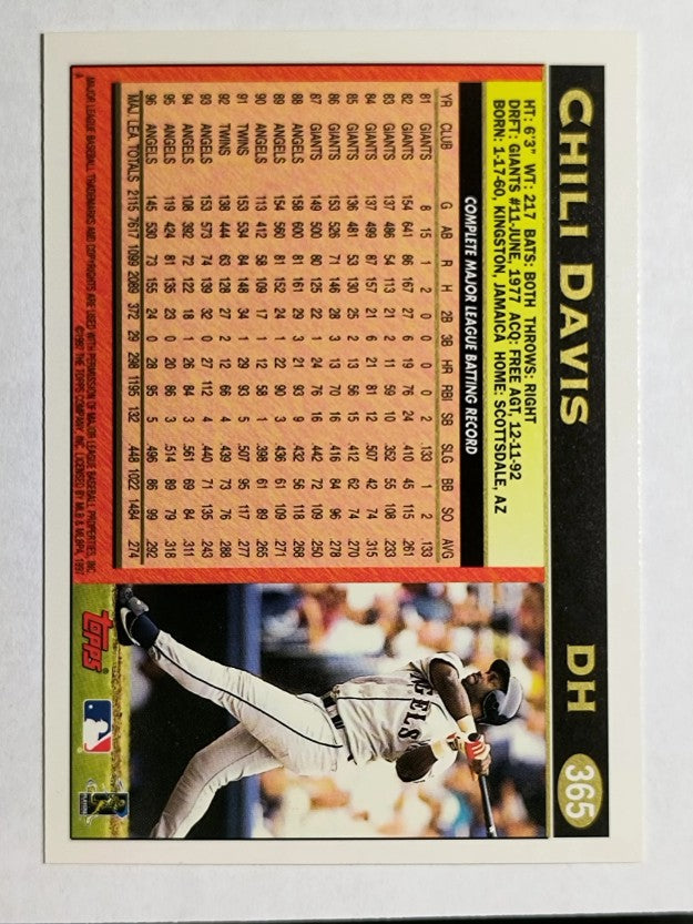 1997 Topps #365 Chili Davis