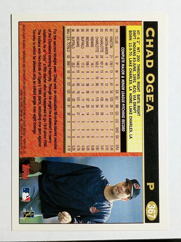 1997 Topps #367 Chad Ogea