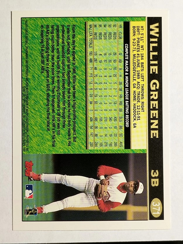1997 Topps #371 Willie Greene