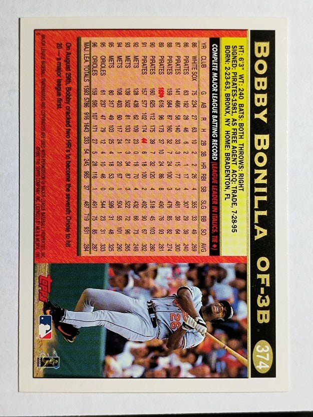 1997 Topps #374 Bobby Bonilla
