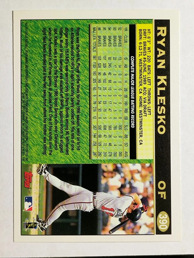 1997 Topps #390 Ryan Klesko