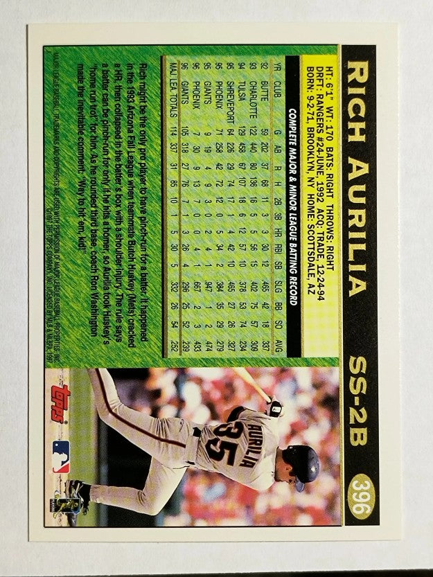 1997 Topps #396 Rich Aurilia