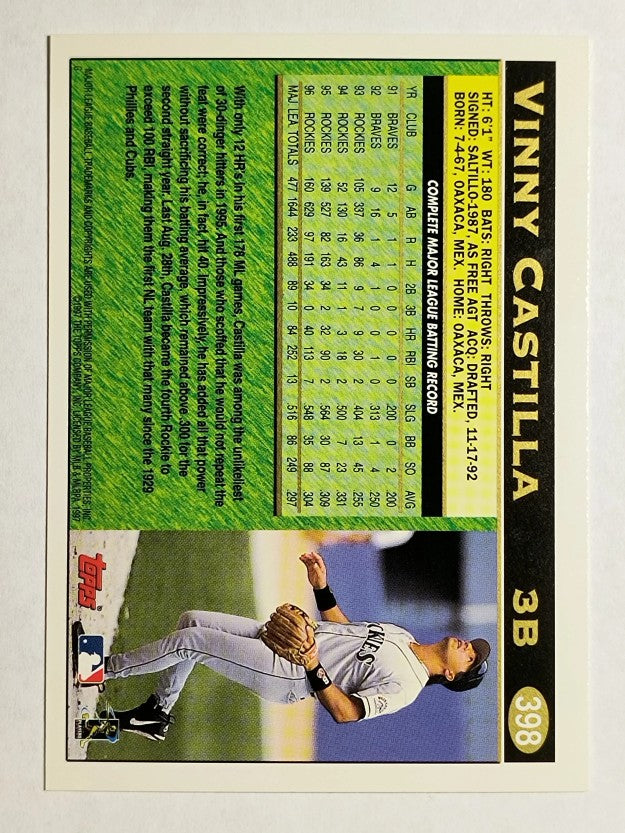 1997 Topps #398 Vinny Castilla