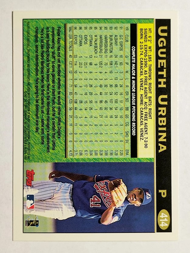 1997 Topps #414 Ugueth Urbina