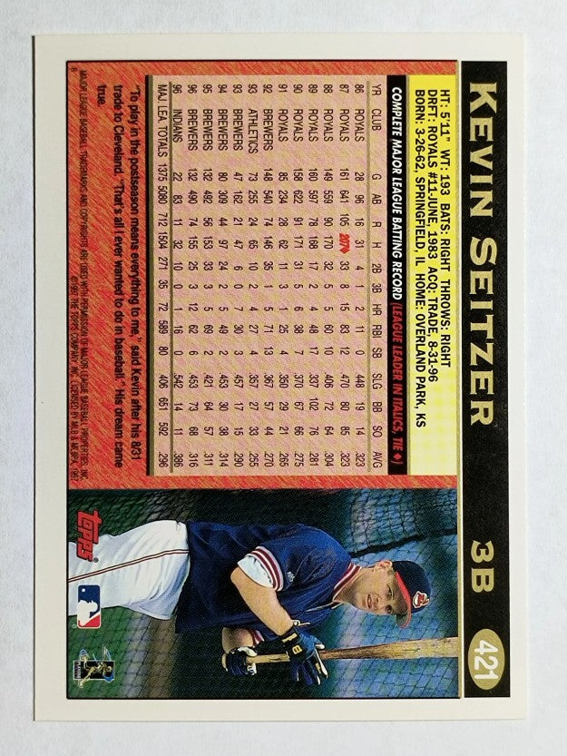 1997 Topps #421 Kevin Seitzer