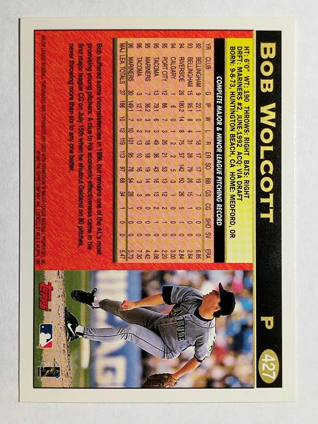 1997 Topps #427 Bob Wolcott