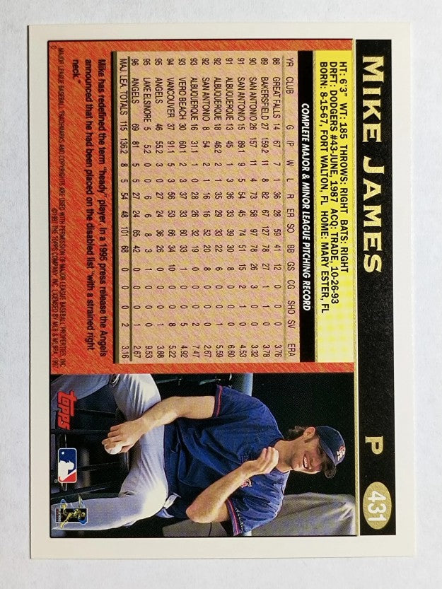1997 Topps #431 Mike James