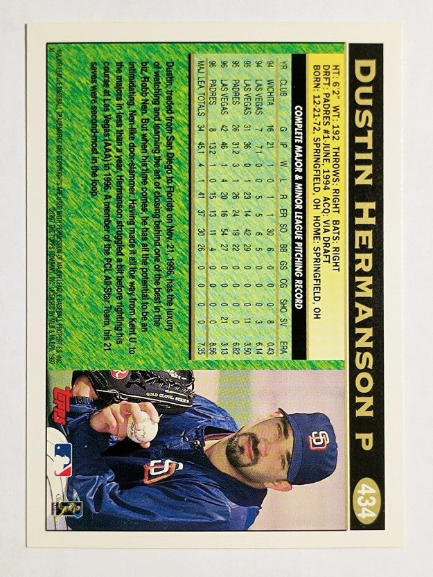1997 Topps #434 Dustin Hermanson