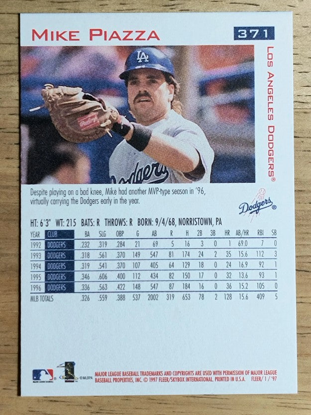 1997 Fleer #371 Mike Piazza
