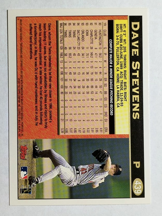 1997 Topps #439 Dave Stevens