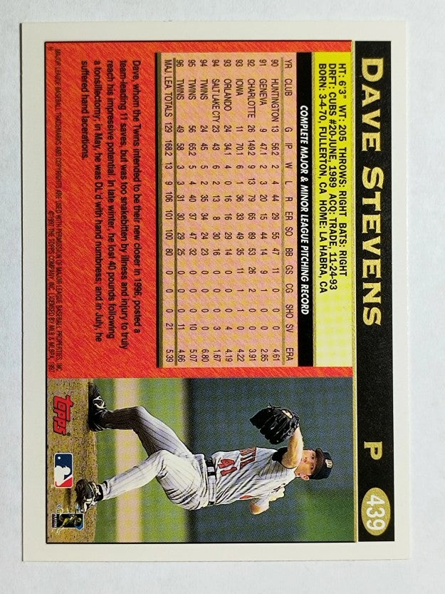 1997 Topps #439 Dave Stevens