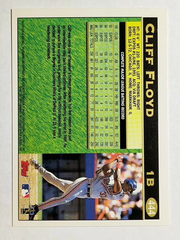 1997 Topps #444 Cliff Floyd