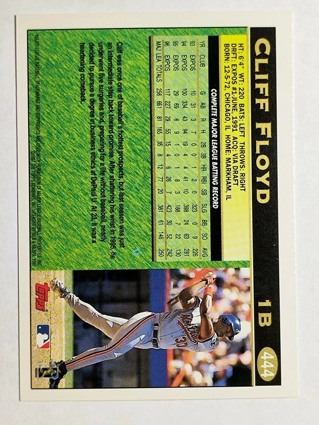 1997 Topps #444 Cliff Floyd