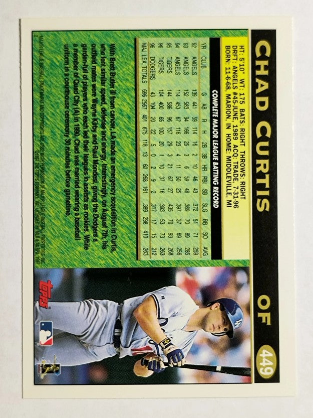 1997 Topps #449 Chad Curtis