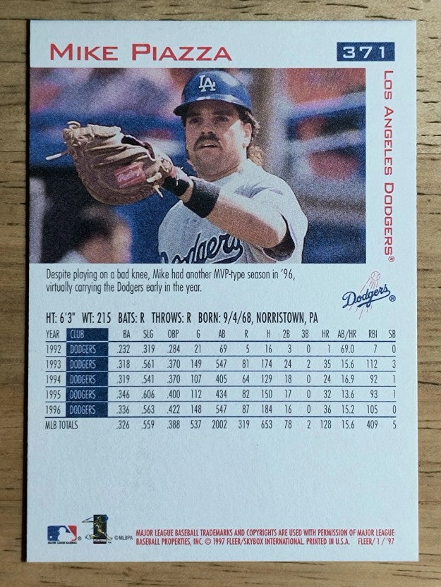 1997 Fleer #371 Mike Piazza
