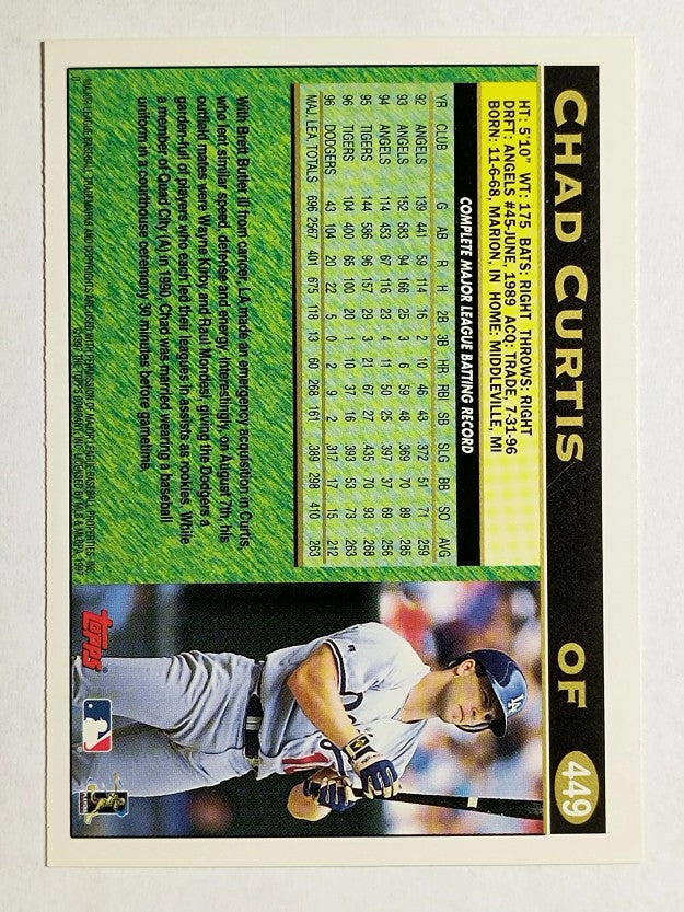 1997 Topps #449 Chad Curtis