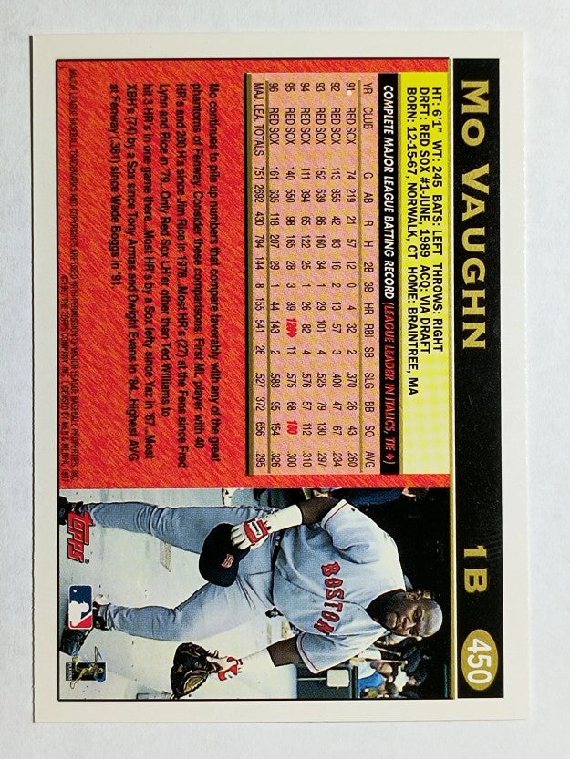 1997 Topps #450 Mo Vaughn