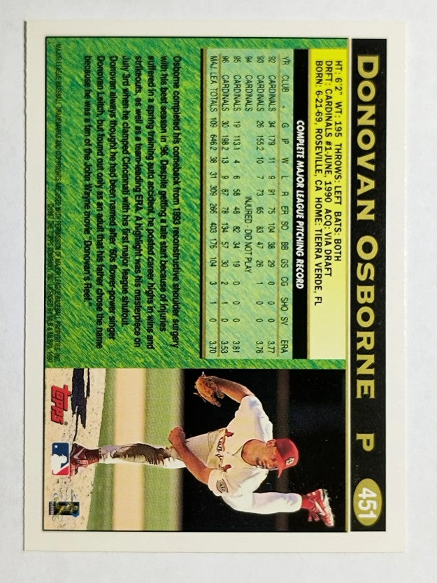 1997 Topps #451 Donovan Osborne