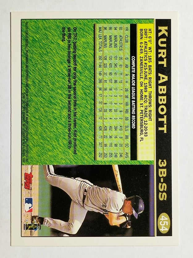 1997 Topps #454 Kurt Abbott
