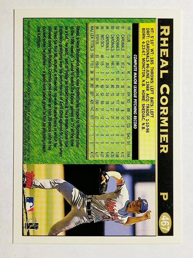1997 Topps #467 Rheal Cormier