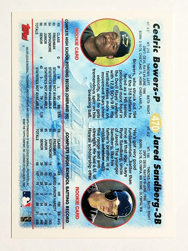 1997 Topps #470 Jared Sandberg RC