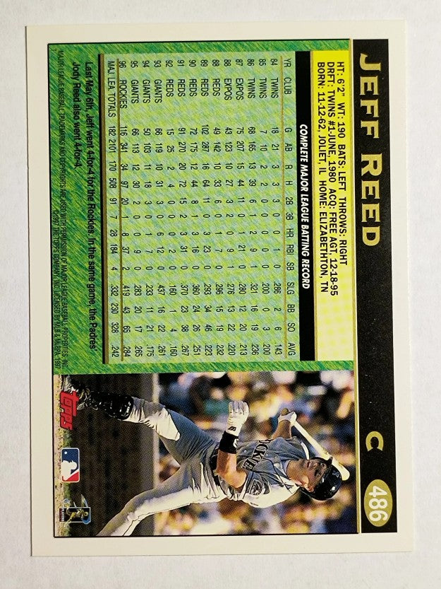 1997 Topps #486 Jeff Reed