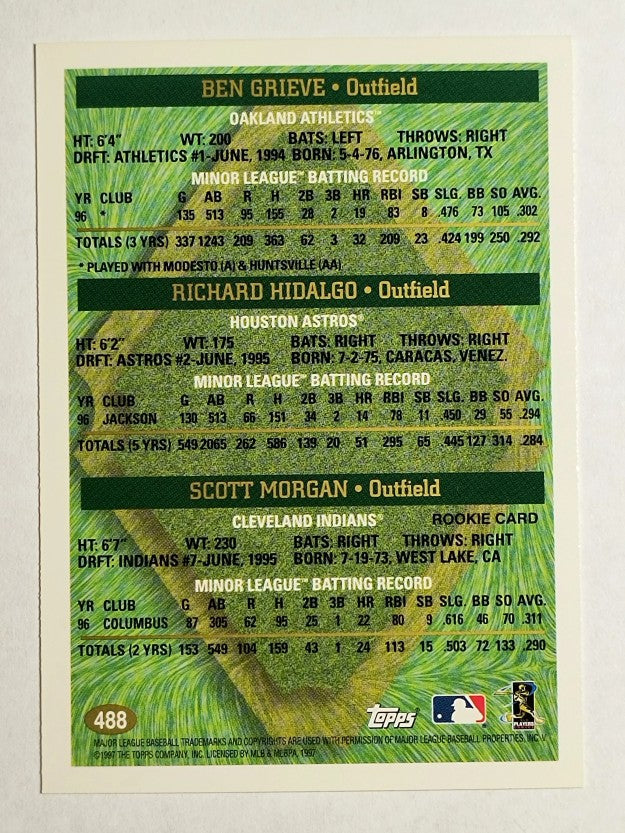 1997 Topps #488 Richard Hidalgo/Ben Grieve