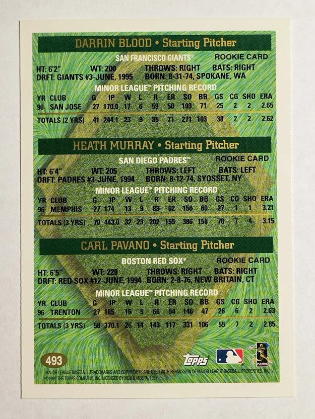 1997 Topps #493 Carl Pavano