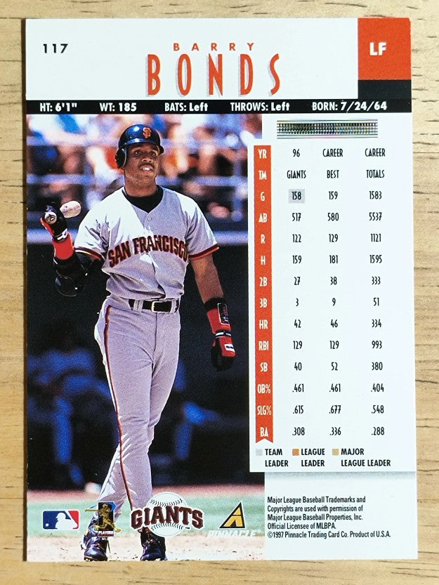 1997 New Pinnacle #117 Barry Bonds